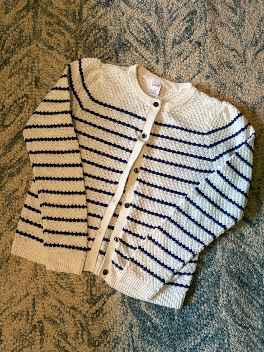 Gymboree Blue & White Cotton Cardigan
